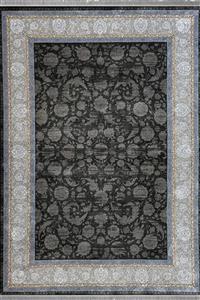 فرش کاشان 700 شانه کلکسیون آرین کد 70017 زمینه ذغالی-دودی (برجسته)