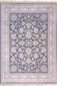 فرش داریوش 1500 شانه کلکسیون مینیاتور کد D1522 زمینه سورمه ای (برجسته)