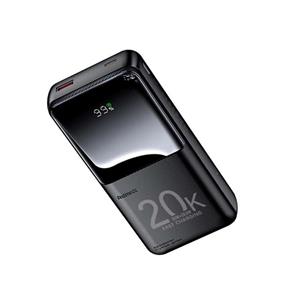 پاوربانک 22.5 وات ریمکس مدل RPP-990 ظرفیت 20000 میلی آمپر ساعت به همراه کابل USB-C و لایتنینگ