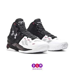 کفش بسکتبال کری ۲ رنگ سفید مشکی – Under Armour Curry 2