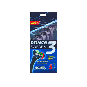 خودتراش سه لبه مردانه دوموس مدل domos sweden 3 بسته 5 عددی