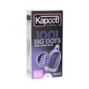 کاندوم کاپوت 1001BIG DOTS با نقاط درشت تقویتی 12عددی