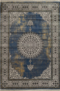 فرش کاشان 700 شانه کلکسیون آرین کد 70011 زمینه دودی (برجسته)