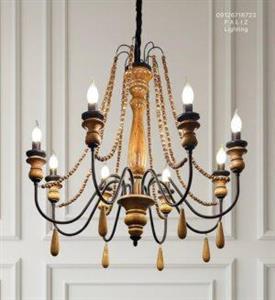 لوستر نئوکلاسیک روستیک چوب راش