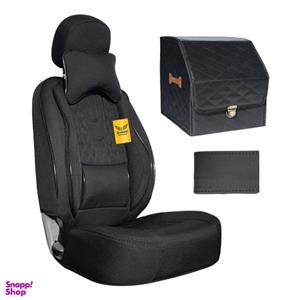 روکش صندلی خودرو سوشیانت مدل AUDI مناسب برای پژو 206 و 207 و رانا پلاس به همراه پشت گردنی و باکس صندوق و دورفرمان