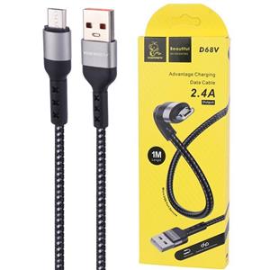 کابل میکرو یو اس بی 2.4 آمپر دنمن D68V طول 1 متر