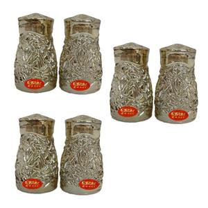 مجموعه 6 عددی نمکپاش یا فلفل پاش کریستال FIVESTAR مدل آیس 2024 رنگ شامپاینی