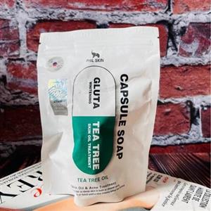 صابون کپسولی چای سبز فیل اسکین سفید کننده درمان جوش