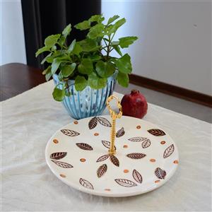 شیرینی خوری سرامیکی یک طبقه  دست ساز صنایع دستی هدیه جهیزیه  