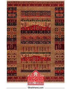 فرش ماشینی 700 شانه فرش بزرگمهر زمینه گندمی حاشیه گندمی مدل 78107