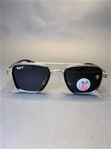 عینک RAY BAN طرح فراری فریم گلد / شیشه دودی کد 6#