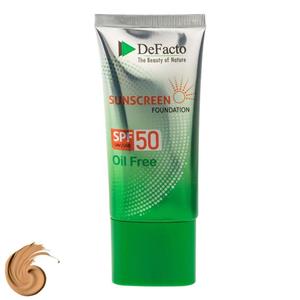 کرم ضد آفتاب رنگی صورت دیفکتو SPF 50 مدل ULB ‌محافظ در برابر اشعه UVA،UVB مناسب برای پوست‌ چرب حجم 50 میلی‌لیتر