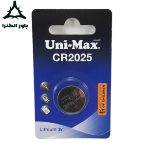 باتری سکه ای یونیمکس CR2025 Uni-Max 3V