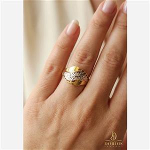 انگشتر طلا 18 عیار فیوژن نمادار وکم اجرت 