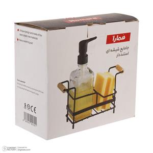 مخزن مایع دستشویی همارا مدل شیشه ای استند دار RRV
