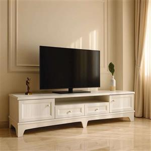 میز تلویزیون آرچین چوب مدل نئوکلاسیک مناسب برای تلویزیون از 85 اینچ