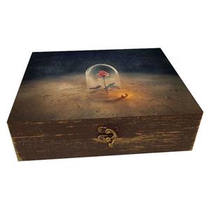 جعبه هدیه دست‌ساز مدل  چوبی طرح شازده کوچولو کد WS345