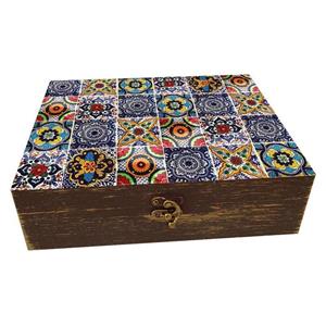 جعبه هدیه دست‌ساز مدل چوبی طرح سنتی کد WS341
