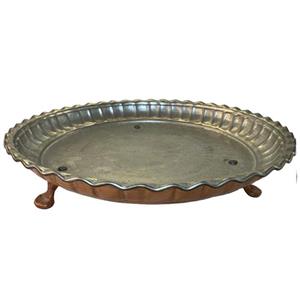 سینی مسی مدل پایه دار کد 2434-1