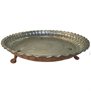 سینی مسی مدل پایه دار کد 2434-1