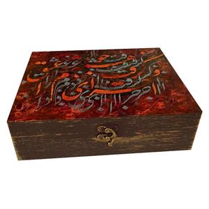 جعبه هدیه دست‌ساز مدل چوبی طرح سنتی کد WS334