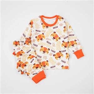 ست سویشرت آستین بلند و شلوار بچگانه مدل ببر نارنجی برند سپیدپوش