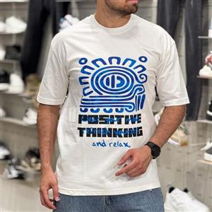 تیشرت مردانه مدل مایا یک رنگ سفید کد 792591