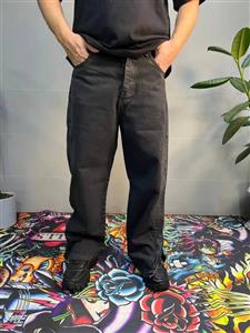 شلوار بگ مردانه ذغالی پایین زیپ