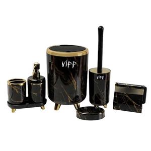 ست سرویس بهداشتی 6 پارچه مدل ماهور سری ماربل طرح گلد