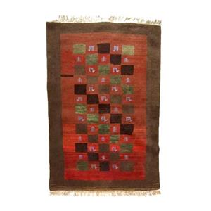 گبه فرش دستباف یک ونیم متری مدل بافت قشقای شیراز کد NKP.Z.N/43