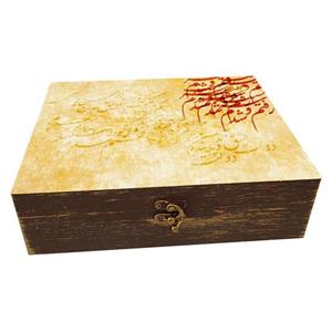 جعبه هدیه دست‌ساز مدل چوبی طرح سنتی کد WS335