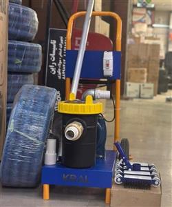 جارو استخرباپک کامل سیم پیچ مس (گاری کرال شیریکطرفه کابل ده متر فیوز قاب استرینر پمپ 2اسب۲اینچ شلنگ ده متر دسته تلسکوپی سرجارو تبدیل ها)