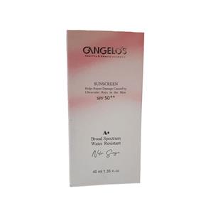 کرم ضدآفتاب بی رنگ صورت گانگلس spf50 مدل فلوئید محافظ در برابر uvaوuvb مناسب برای انواع پوست حجم 40 میلی لیتر