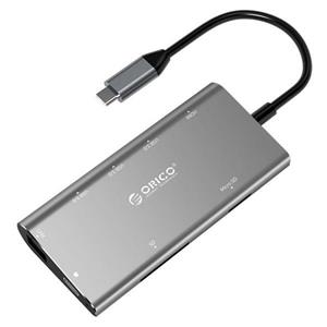 هاب Type-C به HDMI/USB/LAN  اوریکو مدل CLH-W2 ORICO CLH-W2 Type-C to HDMI/USB/LAN Adapter Hub