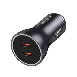 شارژر فندکی 60 وات بیسوس مدل Dual USB-C CGJM000213