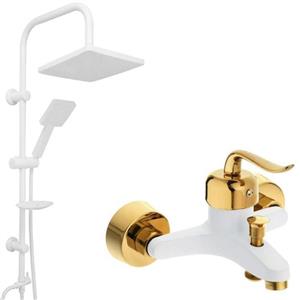 شیر حمام شیرالات ادرینا مدل روکو پلاس به همراه علم دوش حمام