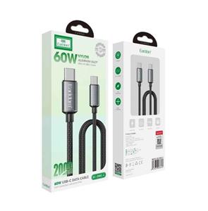 کابل دو سر تایپ سی فست شارژ 60 وات ارلدام EC-200C-C طول 2 متر