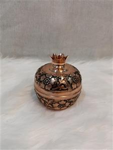 قندان مسی سیاه قلم طرح انار مدل MZ122-SG با روکش نانو ضد زنگ مخصوص استفاده در شب یلدا دست ساز زنجان 