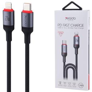 کابل تبدیل فست شارژ Yesido CA184 Type-C To Lightning 3A PD 27W 2m کد 8801