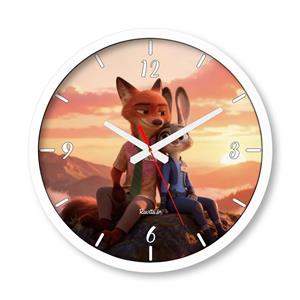 ساعت دیواری بزرگ راویتا طرح زوتوپیا عاشقانه دونفره - Zootopia کد 3758