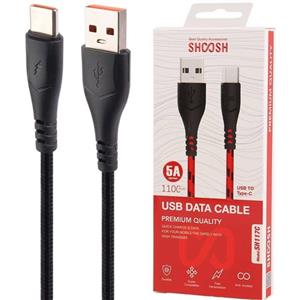 کابل فست شارژ تایپ سی شوش SHOOSH SH-117C 5A 110CM