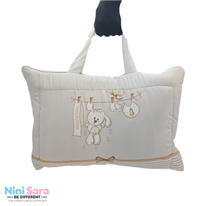 مسافرتی نوزاد مامز کیوتی (momscutie) مدل 3 تکه طرح خرگوش بند رخت رنگ طوسی- نماینده رسمی مامزکیوتی