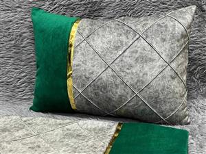 روبالشی مخمل تک نوار کد 002 برند خوشنام هگمتان  یک جفتی