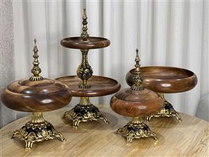 سرویس پذیرایی چوب گردو (4 تیکه)