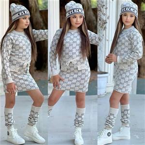 ست۳تیکه دخترانه ترک مدل Gucci شیک و جذاب از ۳تا ۱۲سال