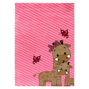 فرش ماشینی 320 شانه نساجی بهارستان بیدگل زمینه صورتی حاشیه صورتی مدل 5021 MDG