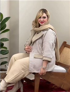 مانتو کتی یقه فوتر پیردوپل پشمی | ۴ طرح رنگ | فروشگاه ترندی استایل