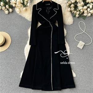 خرید مانتو پاییزه مخمل شیک ۱۹۴۷