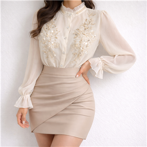 شومیز حریر سنگ دوزی۲