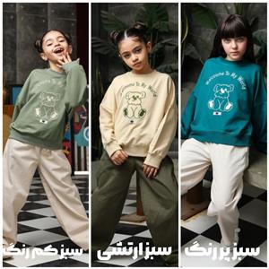 ست بلوز شلوار دخترانه خرسی قواره لش مناسب ۷ تا ۹ سال